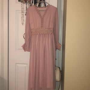 Pink maxi dress